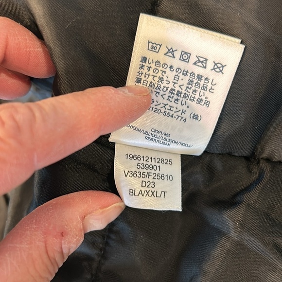 Lands' End Plus Squall Waterproof Insulated Parka Black Jacket Coat XXL Tall - Picture 13 of 17